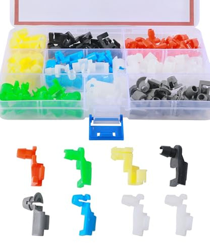 80PCS Door Lock Rod Clip,Car Accessories,Door Lock Tailgate Handle Rod Clips Assortment Kit,Automotive Replacement Left and Right Rod Retainer Clips,Compatible with Most Cars Trucks SUVs