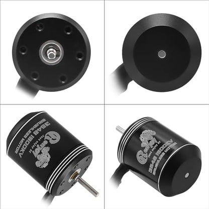 3548 1900KV Brushless Motor with AM32 80A Brushless ESC Electric Speed Controller for 1/10 LCG Chassis Remote Control Crawler Car Upgrade