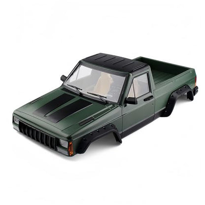 RC Car Hard Body Shell Kit,313mm Wheelbase Cherokee Body Car Shell for 1/10 RC Crawler Axial SCX10 & SCX10 II 90046 90047 TRX4 Kit (Military Green, Pickup A) - color: Military Green, Pickup a