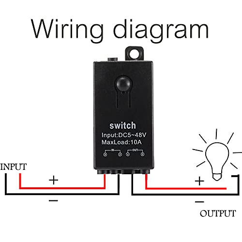 Mini Wireless Switch 12V,5V/12V/48V/10A Relay Remote Switch. | with 328FT Long Range for Track Lights,Car Led Light,Fan,Water Pump,DIY electronics. - color: 5V-48V Mini Remote switch-10A