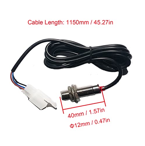 SECLUDE Speed Sensor Adapter for Universal Motorcycle Speedometer Tachometer Gauge with Sensor Mount