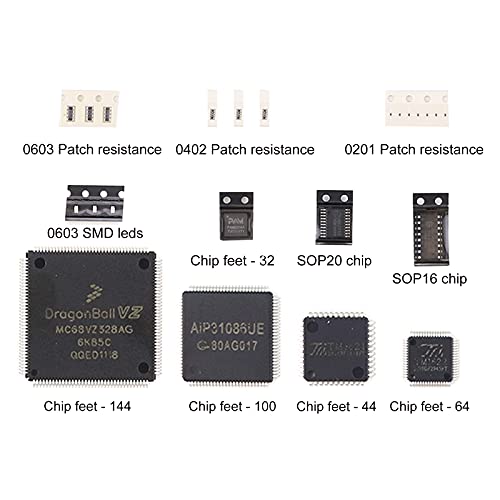 SMD Professional Chip Soldering Practice Kit,DIY SMT 7 Chips Soldering Practice Soldering Skill Training Board (1-7Chips) - style: 1-7Chips