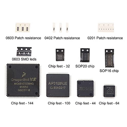 SMD Professional Chip Soldering Practice Kit,DIY SMT 7 Chips Soldering Practice Soldering Skill Training Board (1-7Chips) - style: 1-7Chips