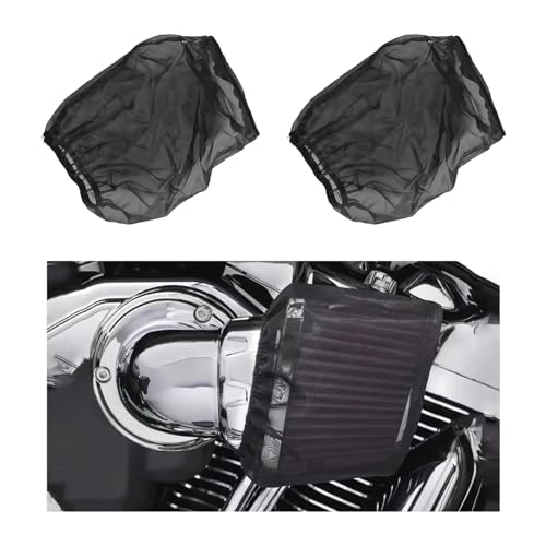 Dickno 2 PCS Air Filter Cover for Car, Dustproof Cold Air Filter Protective Sock Cover Wrap, Automotive Air Cleaner for High Flow Air Intake Filters, Universal Vehicle Accessories (Large) - size: Large