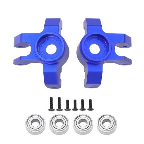 RC Cars Crawler Parts Compatible with LOSI for Mini for LMT 4X4 1/18 RC Car for Monster Truck Aluminum C Hub Front Steering Cup with Enlarged Bearing(Blue,Steering Cup) - color: Blue, size: Steering Cup