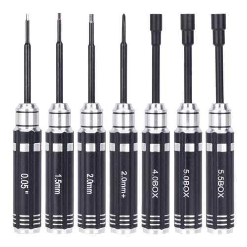 7PCS Hex Screwdriver Nut Driver Tool Kit for 1/18 1/24 RC Mini Crawler Car TRX4M SCX24 FCX24 Repair Tools