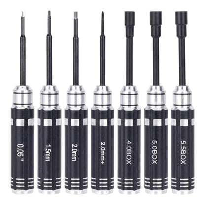7PCS Hex Screwdriver Nut Driver Tool Kit for 1/18 1/24 RC Mini Crawler Car TRX4M SCX24 FCX24 Repair Tools