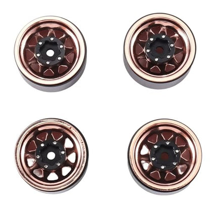 RC Models Parts For Axial For SCX24 For AX24 For TRX4M For FCX24 1 IN Beadlock Wheel Rim Deep Dish Negative Offset 3.78Mm Hub For 1/18 1/24 RC Crawler Car