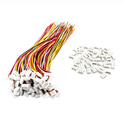 60 Pairs MX 1.25mm Pitch Plug Socket Set, Micro MX JST 1.25mm 4 Pin Male and Female Connector Kit with 28AWG 150mm Cable for PCB Wiring - size: 1.25mm Pitch-4Pin-15cm