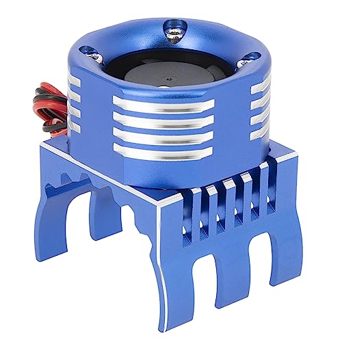 DKKY RC Motor Cooling Fan Heatsink 21000RPM 36mm for Traxxas TRX4 TRX6 Axial SCX10 540 550 1406 1410 1415 1412 Motor (Blue) - style: Blue