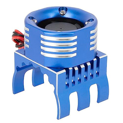 DKKY RC Motor Cooling Fan Heatsink 21000RPM 36mm for Traxxas TRX4 TRX6 Axial SCX10 540 550 1406 1410 1415 1412 Motor (Blue) - style: Blue