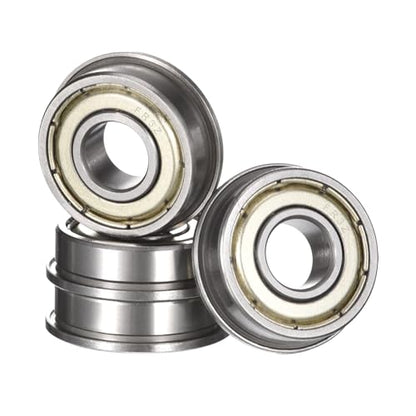 FR3ZZ Flanged Ball Bearing, ID 3/16" x OD 1/2" x Width 10/51" Miniature Bearings, Double Metal Shielded Deep Groove Bearings, Pre-Lubricated (GCr15) Chrome Steel 4pcs - size: FR3ZZ 3/16"x1/2x10/51"