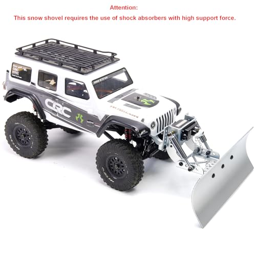 1/24 Snow Plow Kit Upgrade for SCX24 RC Cars | Fits SCX24 - Aluminum Upgrade - Replacement Parts - Silver - color: Silver