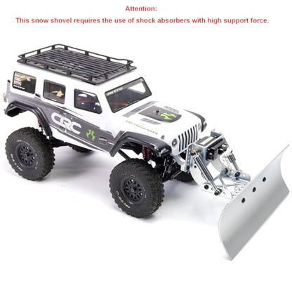 1/24 Snow Plow Kit Upgrade for SCX24 RC Cars | Fits SCX24 - Aluminum Upgrade - Replacement Parts - Silver - color: Silver