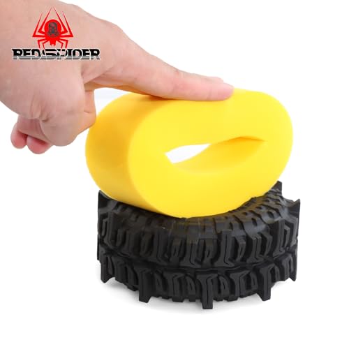 REDSPIDER 1.9'' Crawler Mud Slingers Grappler Tires 1/10 RC Rubber Tyres OD 4.65'' With Super Soft Foam Iiner For 1/10 Crawler Car Traxxas TRX4 RC4WD D90 Axial SCX10 II TF2 Gen8 Tamiya CC01 (Tires)