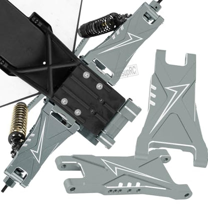 Aluminum for Upgrades Parts 1/10 Slash 2WD VXL/Slash 2WD,Front&Rear Suspension A Arms w/Tie Bar (Only for Slash) Hops Up,Titanium - color: Titanium(for 1/10)
