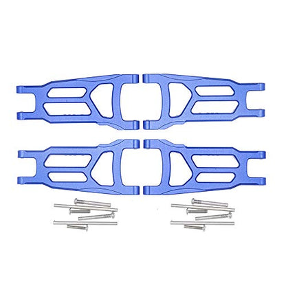 4-Pack Alloy Front&Rear Suspension Arms for Traxxas 1/10 4X4 Slash, Stampede, Rustler 4WD VXL-Replaces Part 3655 - color: Nave Blue