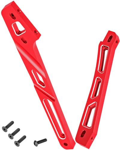 Aluminum Chassis Brace Support Mount Upgrades Part for 1/8 Kraton 6S (EXB),RC Front Rear Reinforcing Support Frame Hops up,Replace ARA320754/ARA320756,Red - color: Red - (Front Rear Reinforcing Support)
