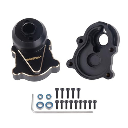 HobbyPark 51g Brass Rear Portal Housing Shell for Redcat Ascent-18 Upgrades Parts Redcat 1/18 RC Crawler Parts Heavy Duty RC Car Accessories Black Coating