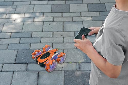 LEXiBOOK, Crosslander Glow RC Car, RC21 | Glow-in-the-dark, Rechargeable, Remote controlled - style: Crosslander 360 - Orange/Black