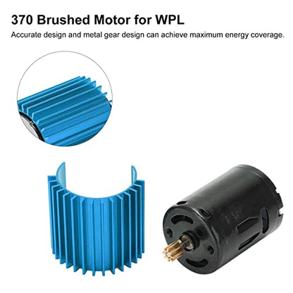 370 Metal Gear Brushed Motor High Speed for WPL RC Car Upgrade Parts (Blue) - color: Blue