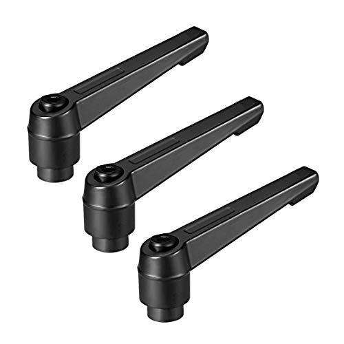 uxcell M10 Handle Adjustable Clamping Lever Thread Push Button Ratchet Female Threaded Stud 3 Pcs - size: M10