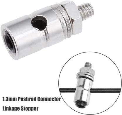 20Pcs Adjustable Pushrod Connector Linkage Stopper 1.3mm & 20Pcs Nylon Control Horns 21x10 mm & 20Pcs 1.2 x 210mm Z Push Rods Parts Compatible for RC Airplane Plane Boat Replacement