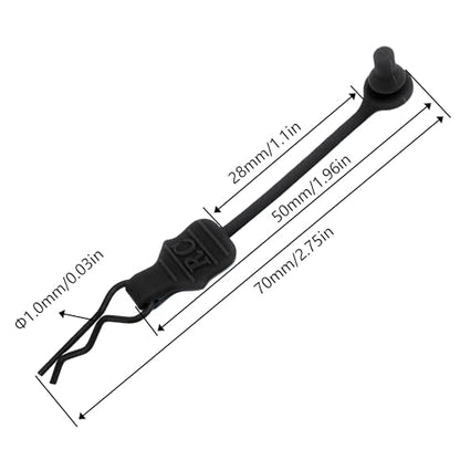 1.0mm RC Cars Body Clips with Pull Tabs for Universal 1/14 1/16 1/18 SCX24 Remote Control Car Compatible with Redcat HPI Himoto HSP Exceed Truck Buggy(10 Pieces,Black) - color: Black