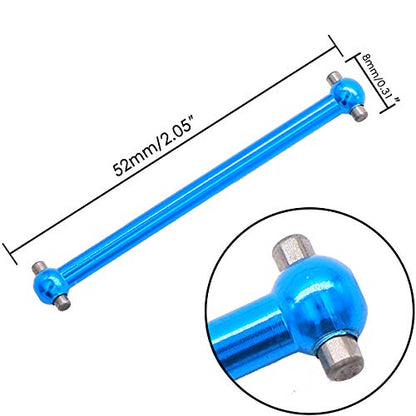 4PCS Aluminum Alloy Universal Drive Joint Dogbone Replacement Part Compatible with WLtoys A959 A969 A979 A959-B A969-B A979-B K929-B 1/18 RC Car