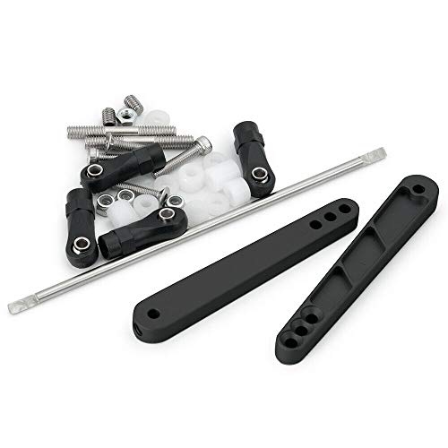 Alloy Rear Anti-Sway Bar Swaybar Set for 1/10 RC Axial Wraith RR10 Bombers (Black) - color: Black