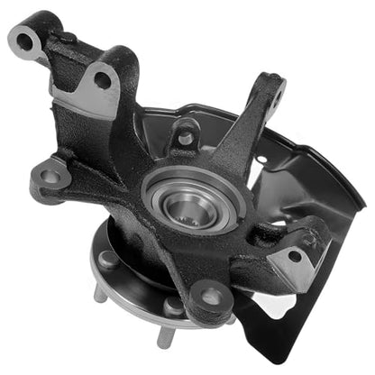 Detroit Axle - FWD Front Steering Knuckles w/Hub + Rear Wheel Hub Bearings | Replacement for 2007-2012 Mazda CX-7 - size: 4UW50455/Kit