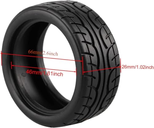 8pcs 1/10 on Road Soft Tires Tyres Fit for RC 1:10 Touring On Road Car Wheels Rim Black - style: 8PCS