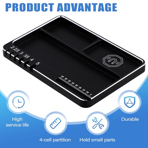 RC Car Truck Aluminum Alloy Magnetic Screw Tray Storage Container Ring Electronic Parts Screw Organizer Tray