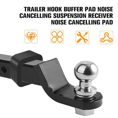 6PCS Car Hitch Receiver Silencer Pad, 2 Inch Automotive Provide Cushion Reduces Rattle and Noise, Adjustable Vehicle Hitch Receiver Silencer Pad Accessories, Universal Fit
