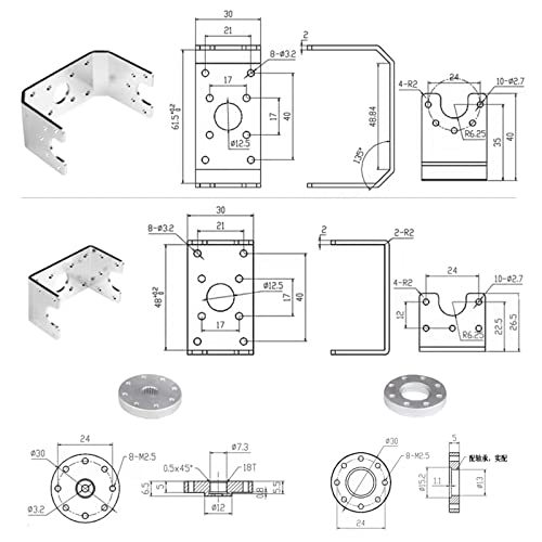 RDS5160 Servo 60 kg RC Digital Servo High Torque Mental Gear 180 270 Degree with U-Shaped Mount Disc for 1/5 RC Car Robotics DIY Projects (270) - size: 60KG 270°