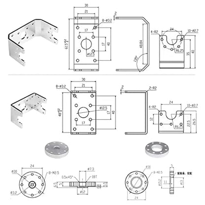 RDS5160 Servo 60 kg RC Digital Servo High Torque Mental Gear 180 270 Degree with U-Shaped Mount Disc for 1/5 RC Car Robotics DIY Projects (270) - size: 60KG 270°