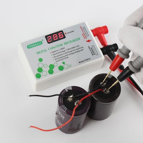 Digital Capacitor Discharger 10-1000V Fast Discharge Protection Electrician Voltage Discharging Tool for Electronic