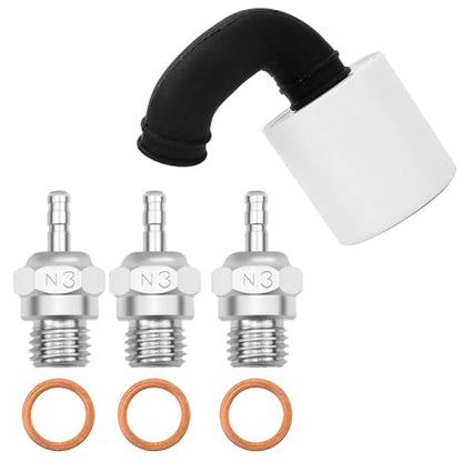 RC 1/8 Air Filter Cleaner Upgraded Parts Fit SH.28 Engine & RC Glow Plug #3 N3 Medium Hot Spark Nitro Engine Parts 70117