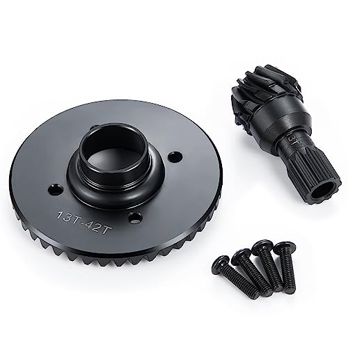 Steel Rear Differential 13T 42T Gears Set for Tra-xxas X Maxx 6S/8S | XRT 8S Monster 1:5 RC Car Truck Upgrades - style: Rear Pinion Gear +Diff Ring