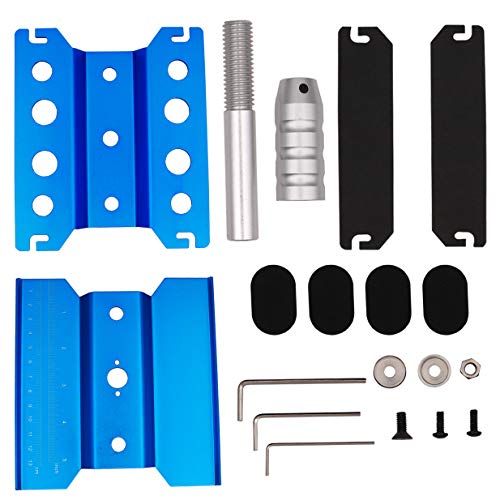 RC Car Work Stand Repair Workstation Aluminum Alloy 360 Degree Rotation Lift Or Lower for 1/8 1/10 1/12 Scale RC Rock Trucks Buggies Crawler Car (Blue)