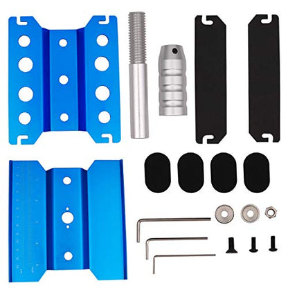 RC Car Work Stand Repair Workstation Aluminum Alloy 360 Degree Rotation Lift Or Lower for 1/8 1/10 1/12 Scale RC Rock Trucks Buggies Crawler Car (Blue)