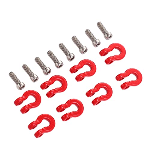 VGEBY RC Crawler Tow Hook, Durable Metal 8PCS Front Rear Bumper Shackle for Off-Road Crawling RC Enthusiasts and 1/24 Scale Model Upgrades