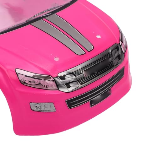 Vikye 1/10 RC Truck Body Shell, Lightweight Clear Pattern Replacement RC Car Shell with Precise Fit, for 26cm Wheelbase Remote Control Vehicles (Pink) - color: Pink