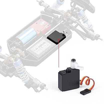 HAIBOXING 1/16TH Scale RC Car Spare Parts 3-Wire Servo for Brushless Version and Servo Saver Assembly Apply to 16890A(M16109 & M16021)