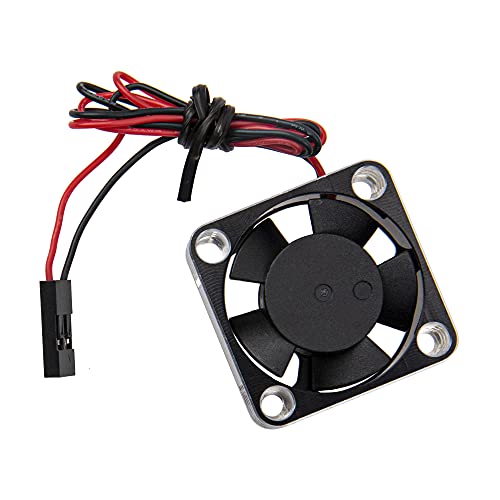 ShareGoo Alloy Brushless Motor ESC Cooling Fan Heatsink 28000RPM 30x30mm JST Plug for 1/8 1/10 1/12 RC Car 540 550 Brushless Motor,3010 (Black-Silver) - color: Black-Silver