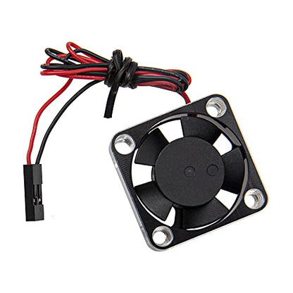 ShareGoo Alloy Brushless Motor ESC Cooling Fan Heatsink 28000RPM 30x30mm JST Plug for 1/8 1/10 1/12 RC Car 540 550 Brushless Motor,3010 (Black-Silver) - color: Black-Silver