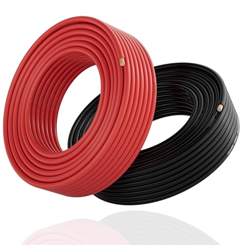 18 Gauge Wire (2-Pack Red/Black Each 50 FT), 18 AWG Automotive Wire, CCA, Speaker Audio Cable, Flexible Low Voltage Security Alarm Hook Up Control Cable, Stranded Electrical Wires for DIY DC - color: Black/Red, size: 50FT-2PK
