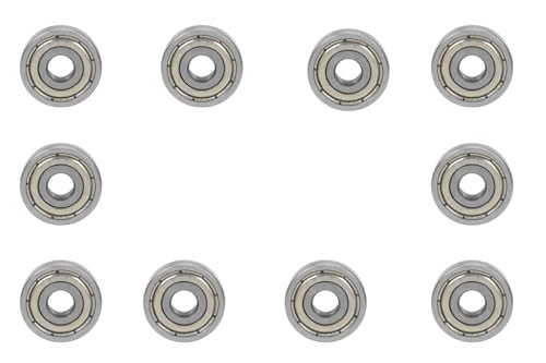 10-Pack 625-ZZ Double Rubber Sealed deep Groove Ball Bearings, 5MMx16MMx5MM, pre-Lubricated, Stable Performance, and Cost-Effective Ball Bearings - size: 625ZZ