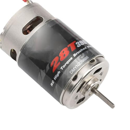 390 28T Brushed Motor,Stainless Steel High Torsion Low Noise Brushed Motor for 1/16 RC Car