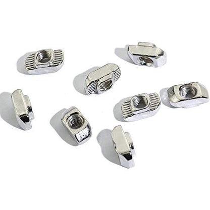 Still Awake 100pcs 2020 Series M3 T-Nuts, Nickel Plated Carbon Steel, 0.39" x 0.23" x 0.17", M3 Metric Thread - size: 2020 Series M3